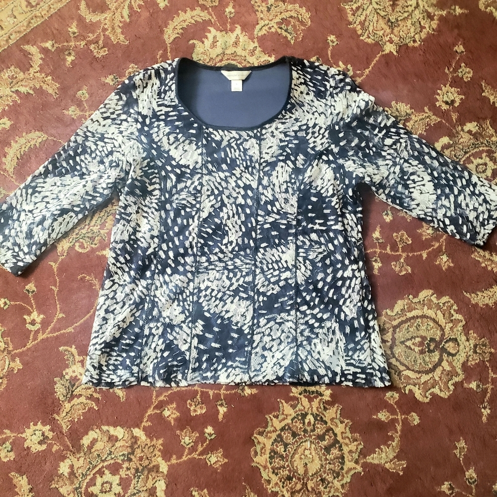Flowy Patterned Blouse, size XL